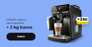 PHILIPS LatteGo kavos aparatai + 2 kg kavos